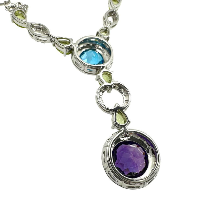 アメジスト/ブルートパーズ/ペリドット 計9.00ct ダイヤモンド 計0.55ct ネックレス K18WGホワイトゴールド 18金 13.3g 45cm レディース
【中古】【真子質店】【NN】




【IDKx】