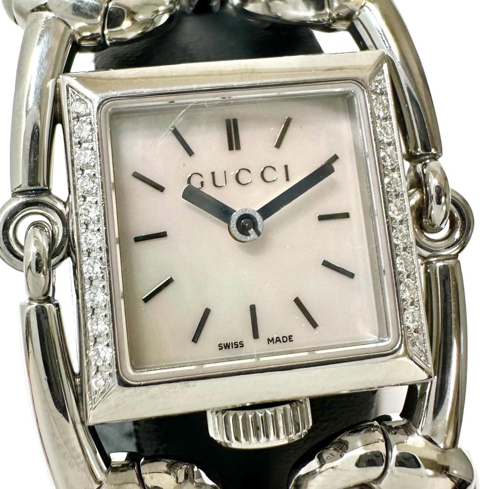 GUCCI/グッチ】 シニョーリア 116.5 ダイヤベゼル 腕時計 ステンレス 