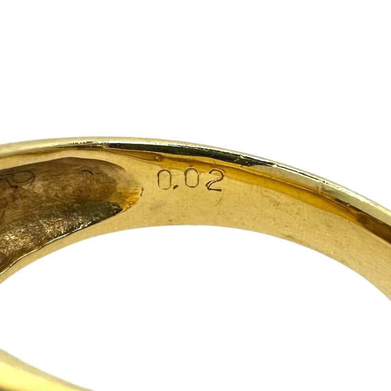 11号 オニキス シェル ダイヤモンド 計0.02ct リング・指輪 K18