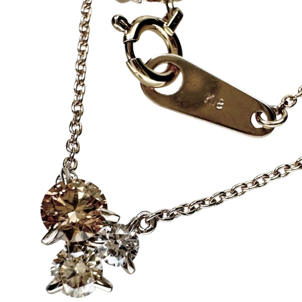 【柏圭/KASHIKEY/カシケイ】 ダイヤモンド 0.30ct ネックレス カシケイムク K18ゴールド 18金/(K18BG) 2.4g ...