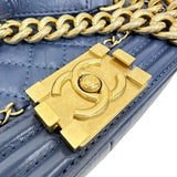 【CHANEL/シャネル】 Wチェーンショルダーバッグ ボーイシャネル A67086 カード＆Sシール付 ショルダーバッグ 23番台(2016年頃） レザー ネイビー レディース【中古】【真子質店】【GD】




【MaMoxx】