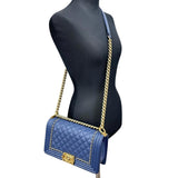 【CHANEL/シャネル】 Wチェーンショルダーバッグ ボーイシャネル A67086 カード＆Sシール付 ショルダーバッグ 23番台(2016年頃） レザー ネイビー レディース【中古】【真子質店】【GD】




【MaMoxx】