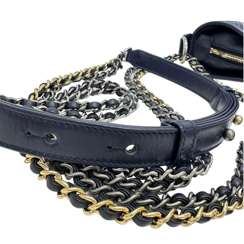 【CHANEL/シャネル】 ガブリエル ドゥ スモールホーボー A91810 Gカード/Sシール付 ショルダーバッグ レザー ネイビー/ゴールド＆シルバー金具 レディース【中古】【真子質店】【GD】




【TTxx】