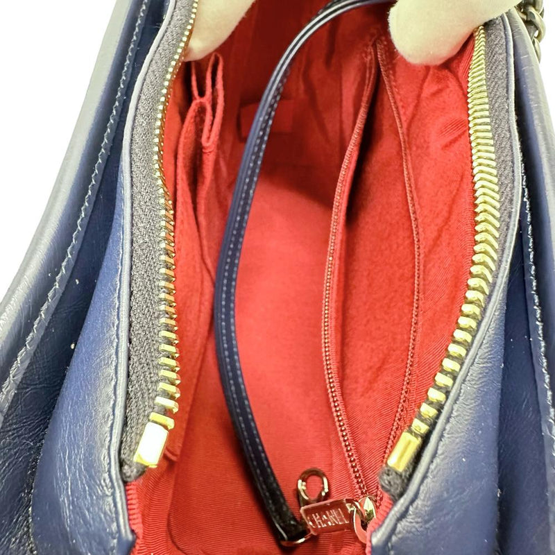 【CHANEL/シャネル】 ガブリエル ドゥ スモールホーボー A91810 Gカード/Sシール付 ショルダーバッグ レザー ネイビー/ゴールド＆シルバー金具 レディース【中古】【真子質店】【GD】




【TTxx】