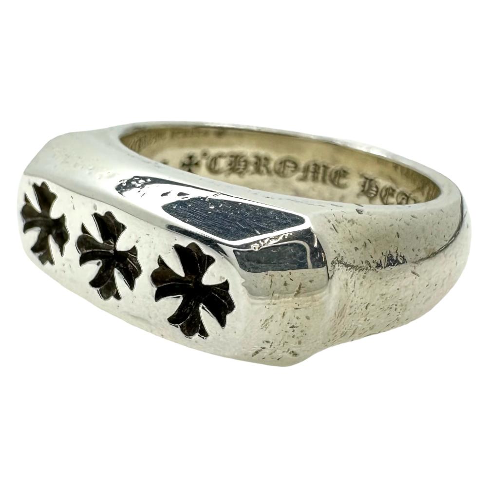 24.5号【CHROME HEARTS/クロムハーツ】 リルPJ 3CHプラス リング・指輪 シルバー925 18.0g メンズ 【中古】【 –  真子質店 PawnShopMAKO