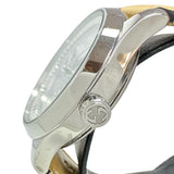 【GUCCI/グッチ】 126.4 タイムレス ネコ/猫　裏スケ/シースルー 腕時計 ステンレススチール/レザー 自動巻き/オートマ 白系文字盤/ベージュ革ベルト ユニセックス 【中古】【真子質店】【GD】 【Yxx】