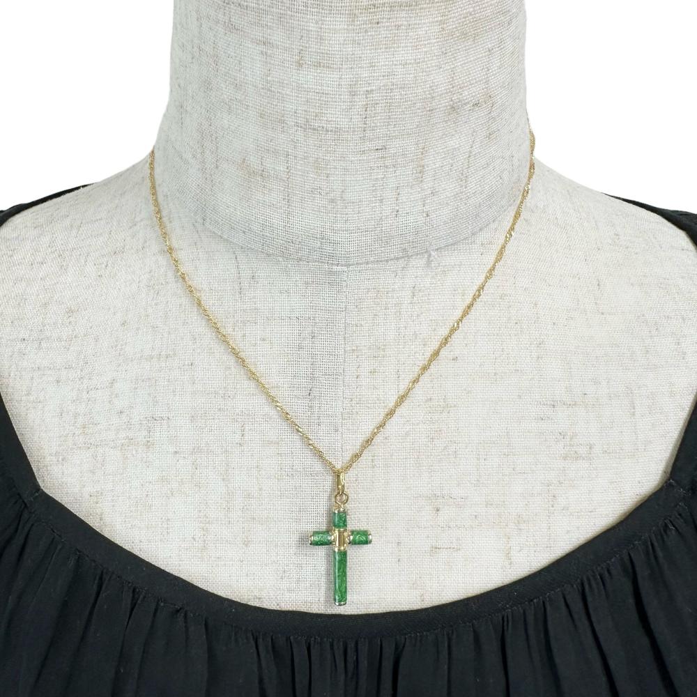 UNOAERRE/ウノアエレ】 クロス ネックレス K18ゴールド 18金