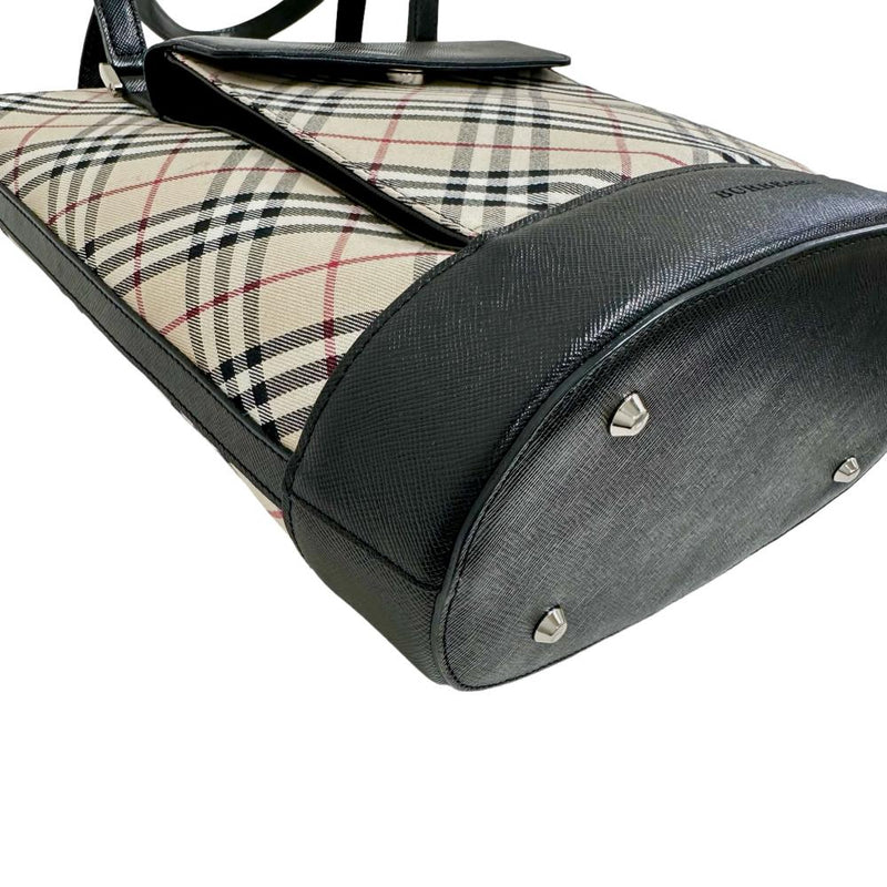 【BURBERRY/バーバリー】 チェック柄 トートバッグ キャンバス/レザー アイボリー/黒 レディース【中古】【真子質店】【GD】




【TYx】