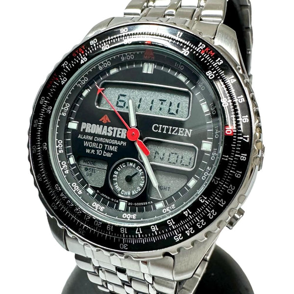 CITIZEN プロマスター アラーム ワールドタイム メンズ 腕時計 丸