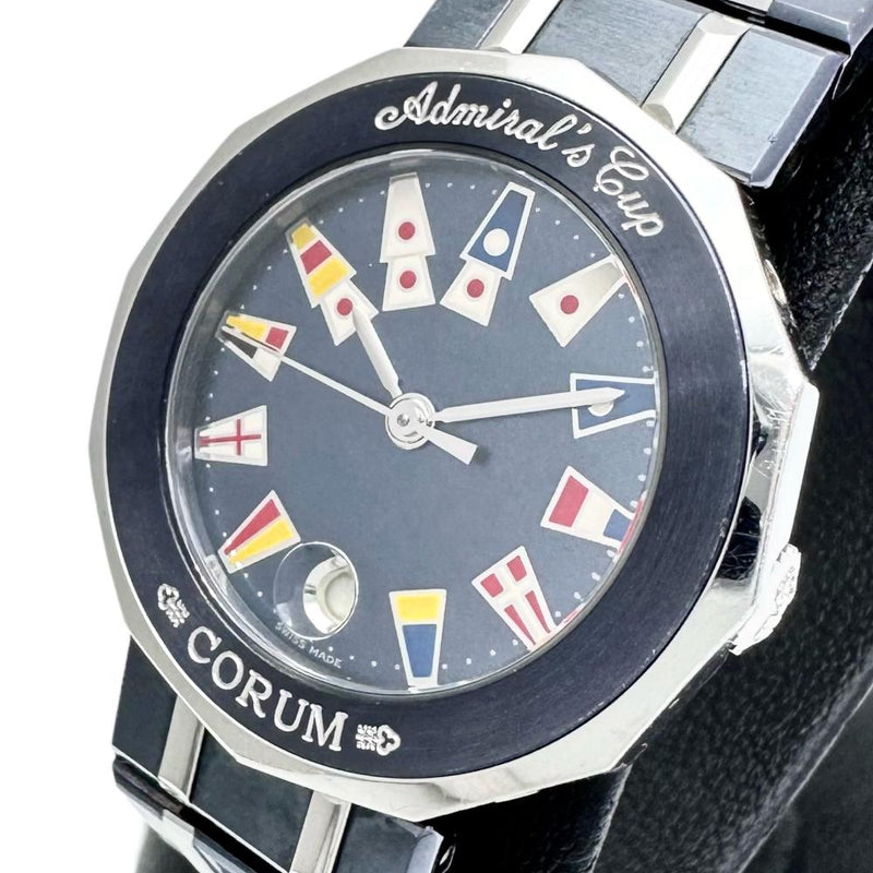 CORUM/コルム】 アドミラルズカップ 39.610.30 V050 腕時計 ステンレススチール/ガンブルー クオーツ ブルー文字盤 レ –  真子質店 PawnShopMAKO