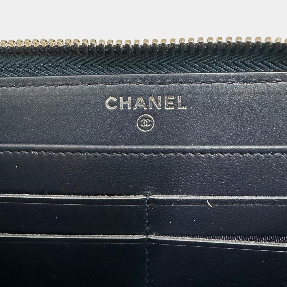 CHANEL/シャネル】 ドーヴィル A80056 ラウンドファスナー Gカード/Sシール付 長財布 デニム ブルー レディース【中古】【 –  真子質店 PawnShopMAKO