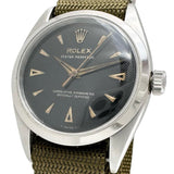 【ROLEX/ロレックス】 6580 オイスターパーペチュアル ヴィンテージ リダン文字盤 腕時計 ステンレススチール/ナイロン 自動巻き/オートマ 1936年製 ブラック文字盤/オリーブナイロン社外ベルト メンズ
【中古】【真子質店】【GD】




【IMaTx】