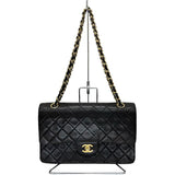 【CHANEL/シャネル】 マトラッセ WフラップWチェーン A01112 保カード＆シール有 ショルダーバッグ 2番台（1992年頃） ラムスキン ブラック/ゴールド金具 レディース【中古】【真子質店】【BL】




【TMiMox】