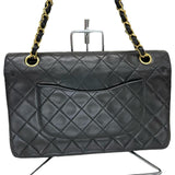 【CHANEL/シャネル】 マトラッセ WフラップWチェーン A01112 保カード＆シール有 ショルダーバッグ 2番台（1992年頃） ラムスキン ブラック/ゴールド金具 レディース【中古】【真子質店】【BL】




【TMiMox】