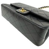 【CHANEL/シャネル】 マトラッセ WフラップWチェーン A01112 保カード＆シール有 ショルダーバッグ 2番台（1992年頃） ラムスキン ブラック/ゴールド金具 レディース【中古】【真子質店】【BL】




【TMiMox】