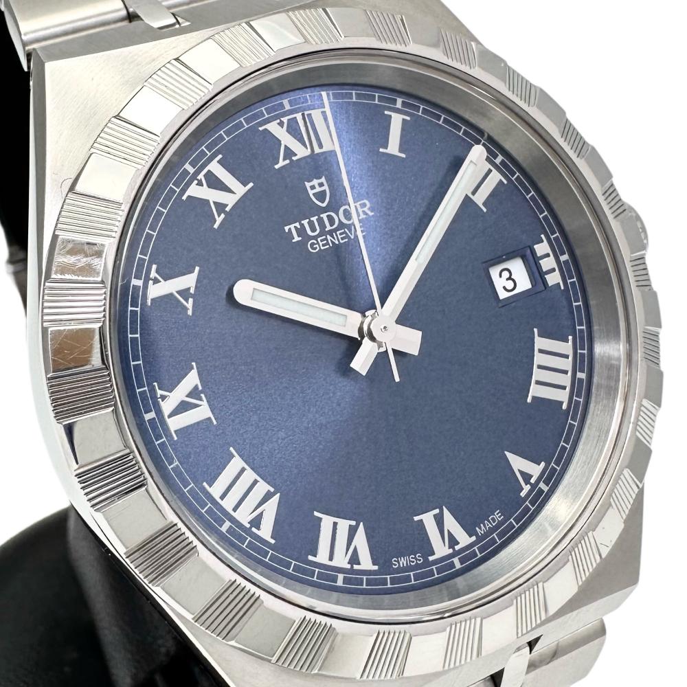 【TUDOR/チューダー/チュードル】 ロイヤル 28500 保(2021年)/箱/保付 腕時計 ステンレススチール 自動巻き/オートマ ブルー文字盤  メンズ, 【中古】【真子質店】【GD】, 【IMiTY】