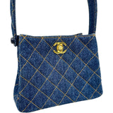 【CHANEL/シャネル】 ダブルフェイス ハンドポーチ   カード＆Sシール付 ハンドバッグ 4番台（1997年） デニム ブルー/デニム レディース【中古】【真子質店】【BL】




【MiMoxx】