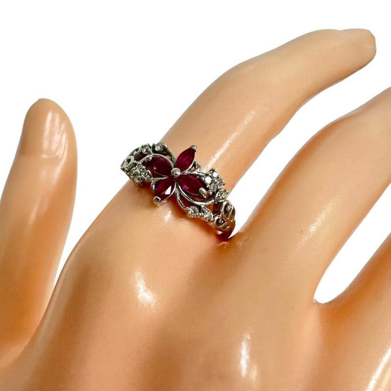 12号 ルビー 計0.39ct ダイヤモンド 計0.12ct リング・指輪 K18WGホワイトゴールド 18金 3.3g レディース
【中古】【真子質店】【NN】




【Maxx】
