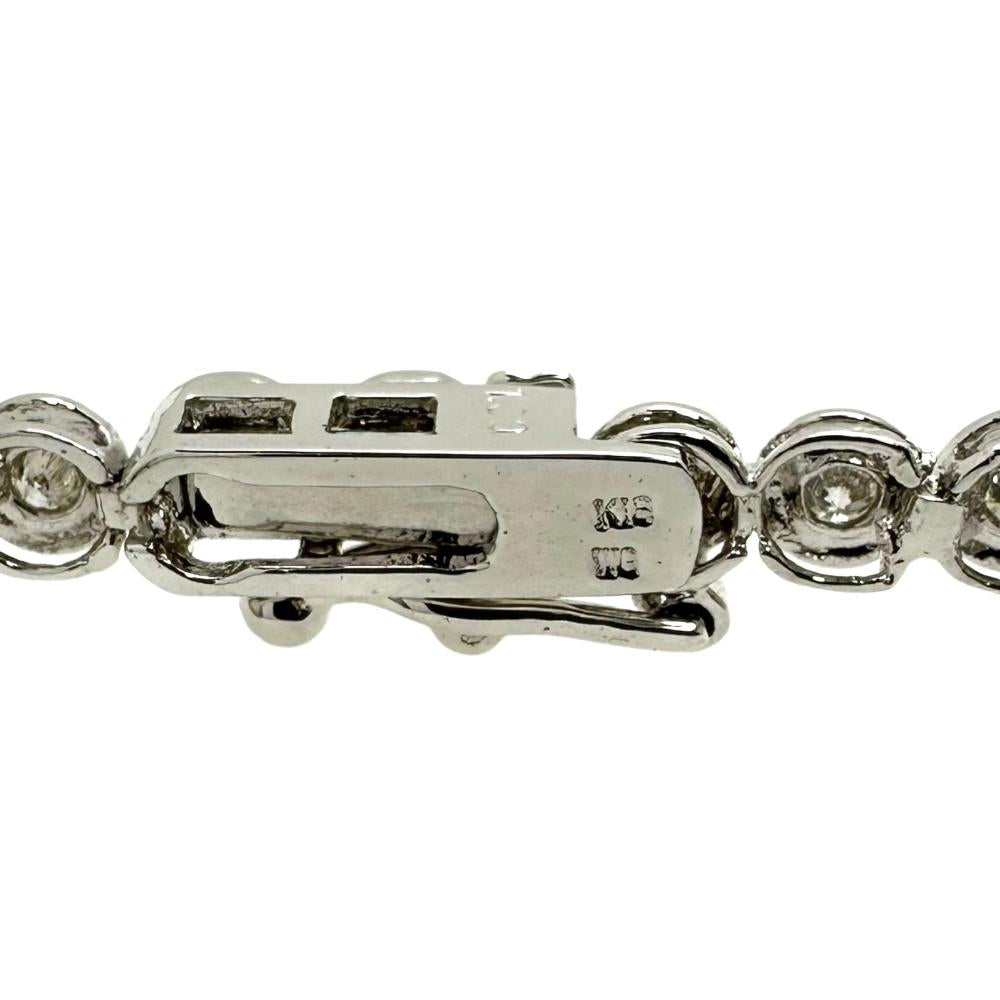 K18 1CTダイヤモンドテニスブレスレット WG(ホワイトゴールド) K18 
