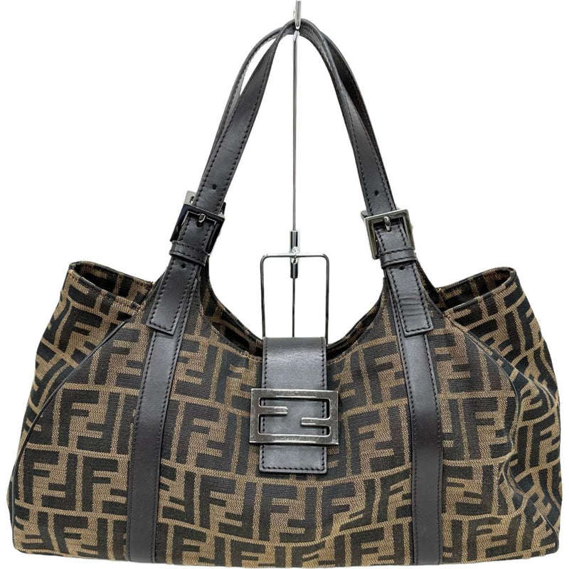 FENDI/フェンディ】 ハンドバッグ キャンバス/レザー ズッカ柄/ブラウン/シルバー金具 レディース【中古】【真子質店】【BL】 【D –  真子質店 PawnShopMAKO