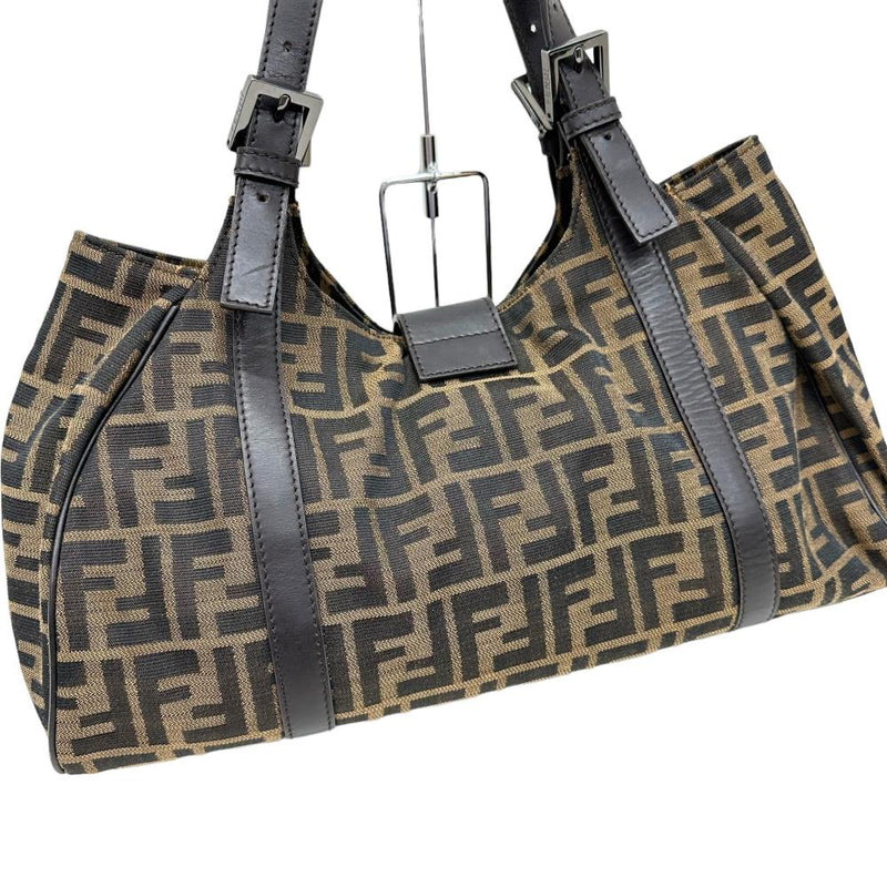 FENDI/フェンディ】 ハンドバッグ キャンバス/レザー ズッカ柄/ブラウン/シルバー金具 レディース【中古】【真子質店】【BL】 【D –  真子質店 PawnShopMAKO