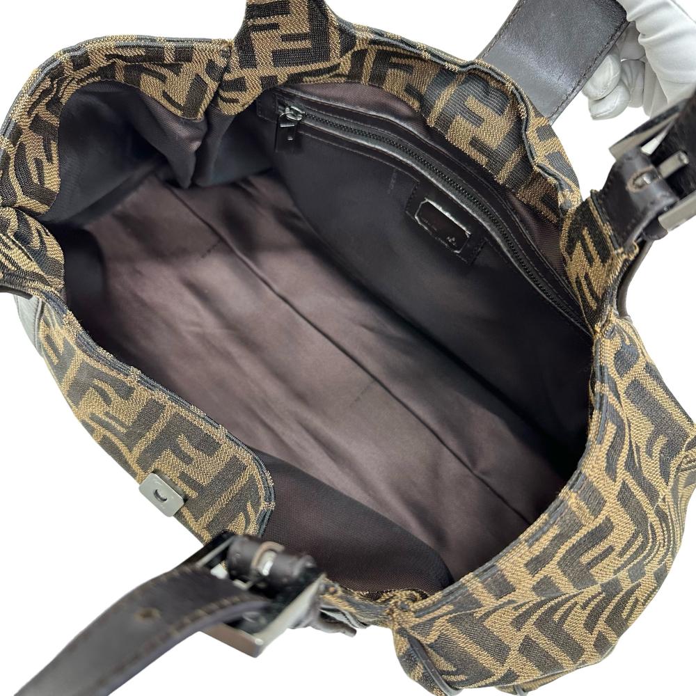 FENDI/フェンディ】 ハンドバッグ キャンバス/レザー ズッカ柄