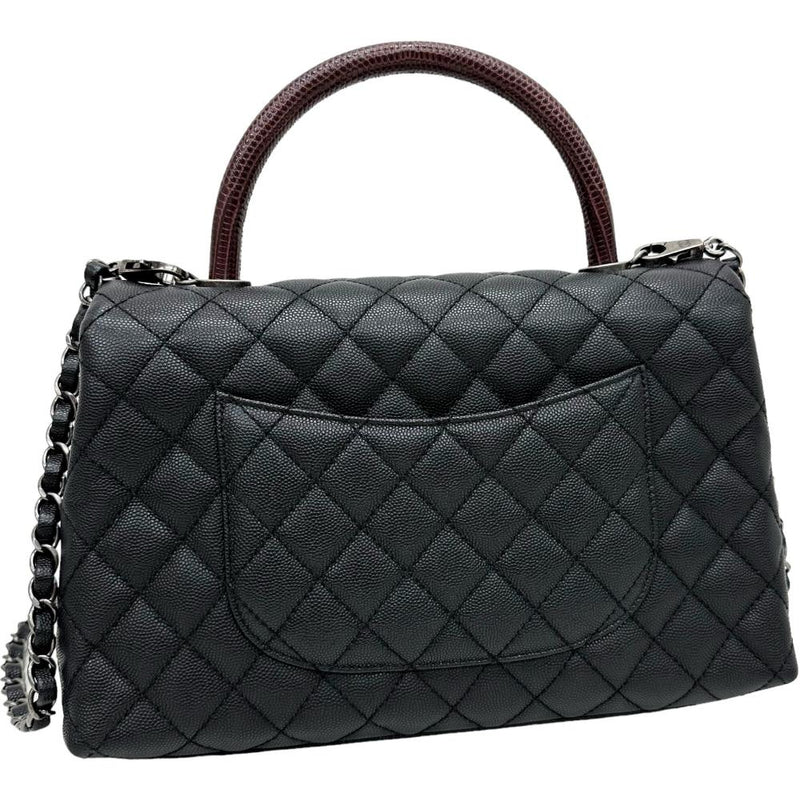 【CHANEL/シャネル】 マトラッセ ココハンドル29 A92991 2WAY ショルダーバッグ 保カード＆シール有 ハンドバッグ 23番台（2016年頃） キャビアスキン/リザード ブラック/シルバー金具 レディース【中古】【真子質店】【BL】




【MoKKMo】