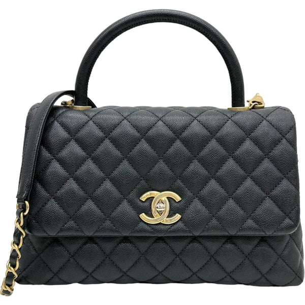 【CHANEL/シャネル】 マトラッセ ココハンドル29 A92991 2WAY ショルダーバッグ 保カード＆シール有 ハンドバッグ 25番台（2017年頃） キャビアスキン ブラック/ゴールド金具 レディース【中古】【真子質店】【BL】




【MoSxK】
