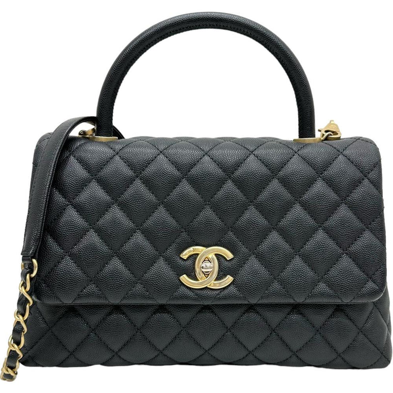 【CHANEL/シャネル】 マトラッセ ココハンドル29 A92991 2WAY ショルダーバッグ 保カード＆シール有 ハンドバッグ 25番台（2017年頃） キャビアスキン ブラック/ゴールド金具 レディース【中古】【真子質店】【BL】




【MoSxK】