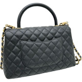 【CHANEL/シャネル】 マトラッセ ココハンドル29 A92991 2WAY ショルダーバッグ 保カード＆シール有 ハンドバッグ 25番台（2017年頃） キャビアスキン ブラック/ゴールド金具 レディース【中古】【真子質店】【BL】




【MoSxK】
