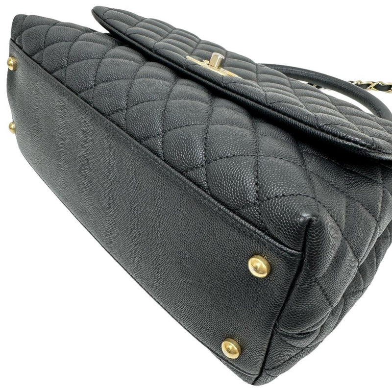 【CHANEL/シャネル】 マトラッセ ココハンドル29 A92991 2WAY ショルダーバッグ 保カード＆シール有 ハンドバッグ 25番台（2017年頃） キャビアスキン ブラック/ゴールド金具 レディース【中古】【真子質店】【BL】




【MoSxK】