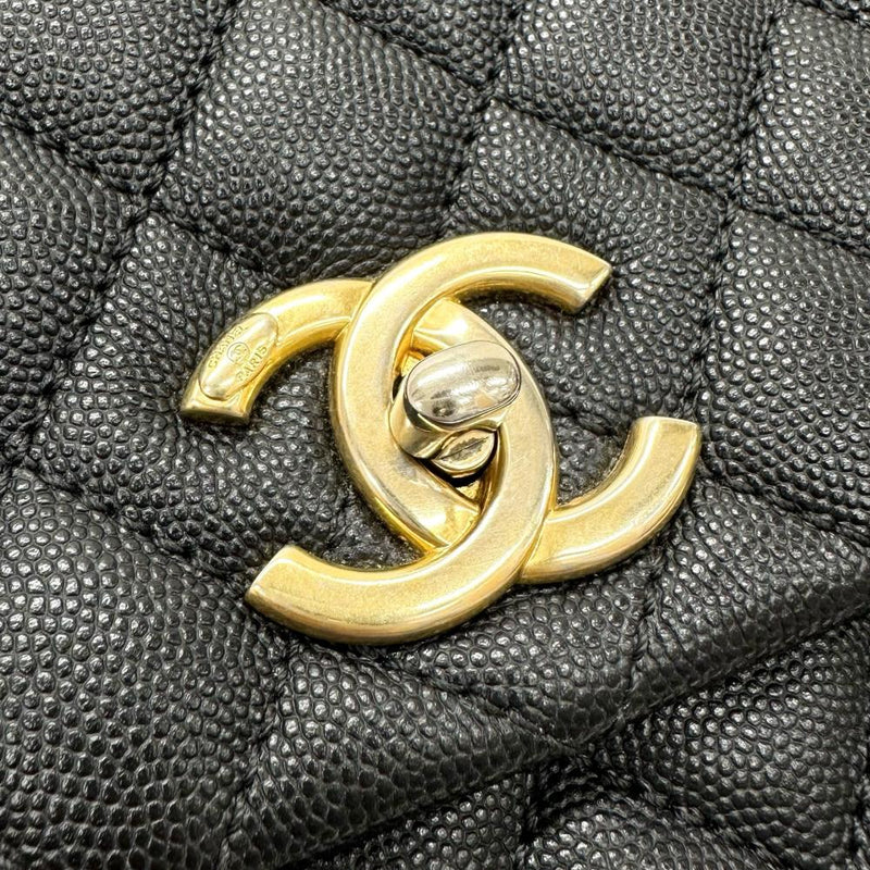 【CHANEL/シャネル】 マトラッセ ココハンドル29 A92991 2WAY ショルダーバッグ 保カード＆シール有 ハンドバッグ 25番台（2017年頃） キャビアスキン ブラック/ゴールド金具 レディース【中古】【真子質店】【BL】




【MoSxK】