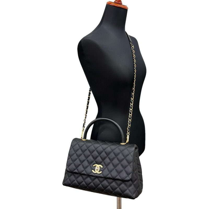 【CHANEL/シャネル】 マトラッセ ココハンドル29 A92991 2WAY ショルダーバッグ 保カード＆シール有 ハンドバッグ 25番台（2017年頃） キャビアスキン ブラック/ゴールド金具 レディース【中古】【真子質店】【BL】




【MoSxK】