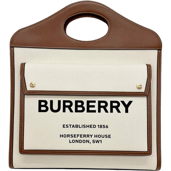 【BURBERRY/バーバリー】 ミディアム ポケットバッグ 8031745  2WAY ショルダーバッグ ハンドバッグ キャンバス/レザー アイボリー/ブラウン レディース【中古】【真子質店】【BL】




【KYx】