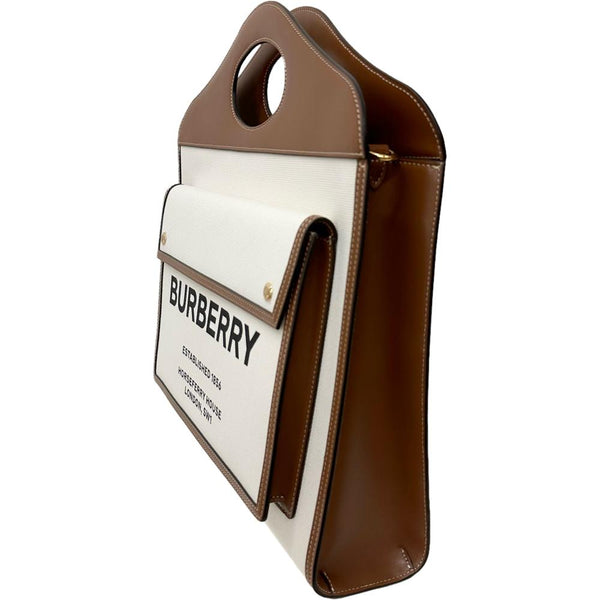 【BURBERRY/バーバリー】 ミディアム ポケットバッグ 8031745  2WAY ショルダーバッグ ハンドバッグ キャンバス/レザー アイボリー/ブラウン レディース【中古】【真子質店】【BL】




【KYx】