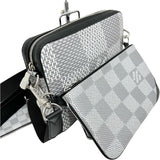 【LOUIS VUITTON/ルイ・ヴィトン】 3D トリオ メッセンジャー ダミエグラフィット ショルダーバッグ PVC/レザー アンタークティカ（グレー＆ホワイト） メンズ【中古】【真子質店】【BL】




【TMaDMa】