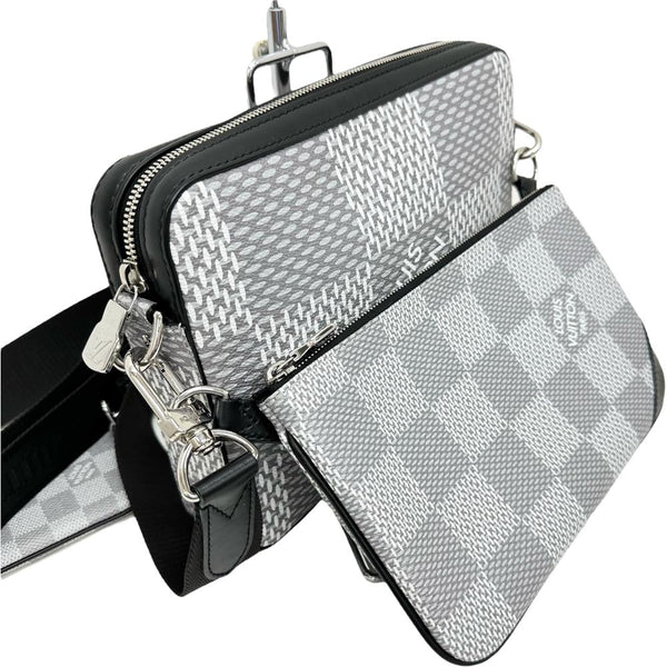 【LOUIS VUITTON/ルイ・ヴィトン】 3D トリオ メッセンジャー ダミエグラフィット ショルダーバッグ PVC/レザー アンタークティカ（グレー＆ホワイト） メンズ【中古】【真子質店】【BL】




【TMaDMa】