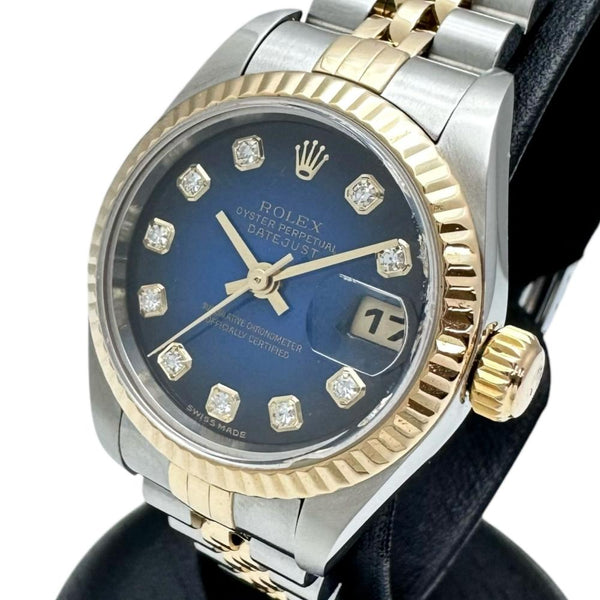 【ROLEX/ロレックス】 DATEJUST/デイトジャスト 79173G 箱あり 腕時計 ステンレススチール/YG 自動巻き/オートマ Y番2002年 ブルーグラデ文字盤 レディース
【中古】【真子質店】【BL】




【YKYMo】
【ex】