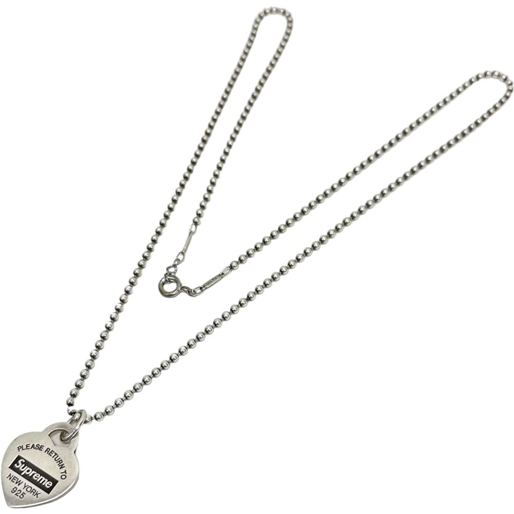 美品 Tiffany supreme コラボ リターン トゥ ハート ネックレス TIFFANY&Co./ティファニー】 ネックレス Supreme×Tiffany リターントゥ