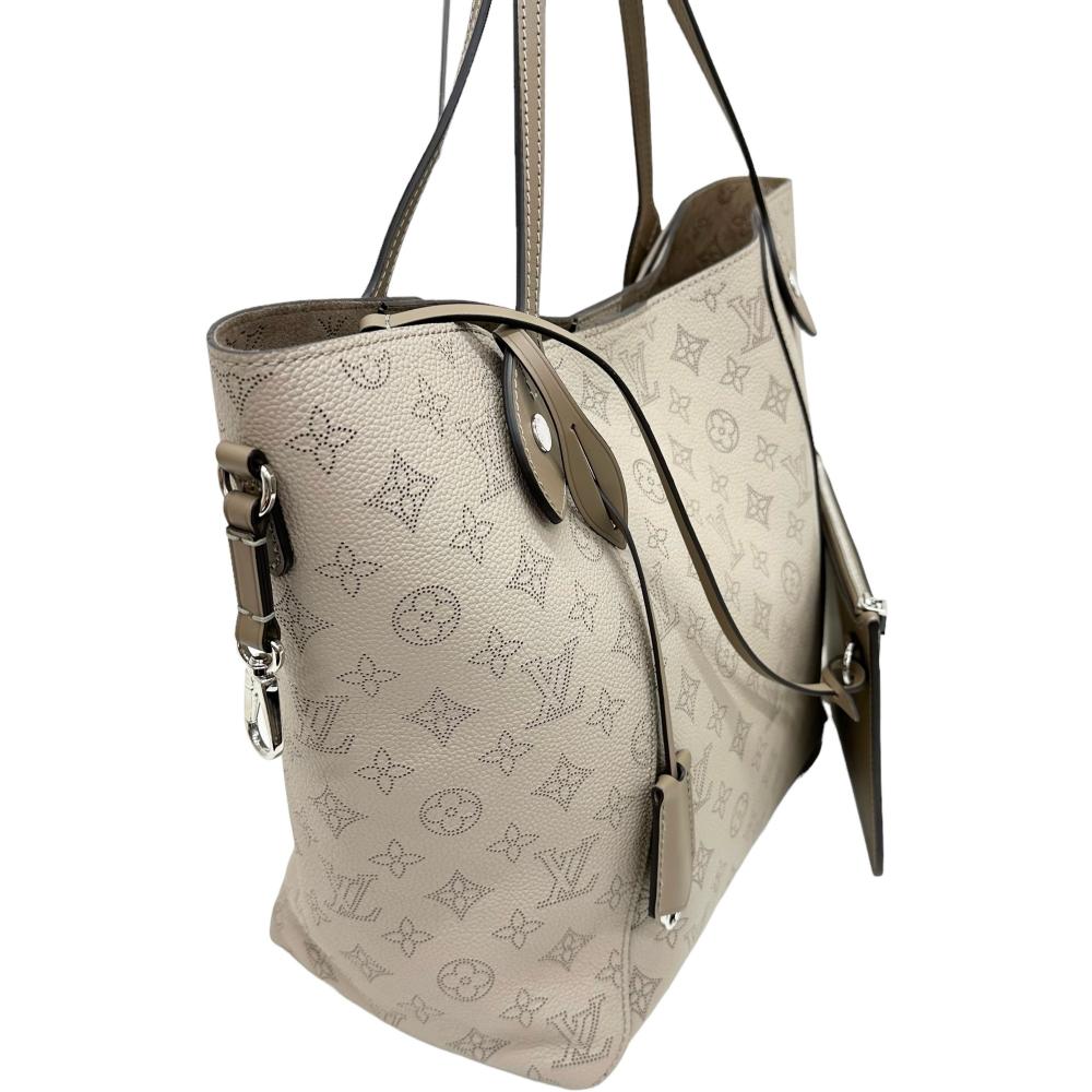 LOUIS VUITTON/ルイ・ヴィトン】 ヒナMM マヒナ M53140 ポーチ付 トートバッグ レザー ガレ（グレーベージュ） レデ –  真子質店 PawnShopMAKO