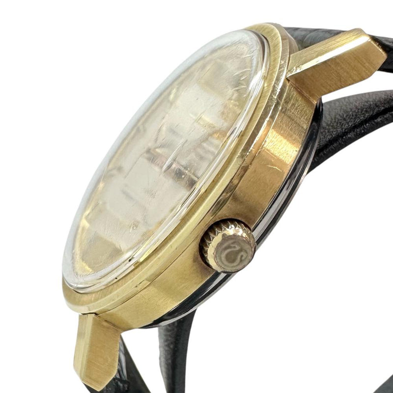 ★★最終特価品【OMEGA/オメガ】 コンステレーション 168.018/cal.564 クロノメーター 腕時計 GP/レザー 自動巻き/オートマ シャンパン文字盤/黒革ベルト(社外) メンズ 【中古】【真子質店】【GD】 【Ixx】