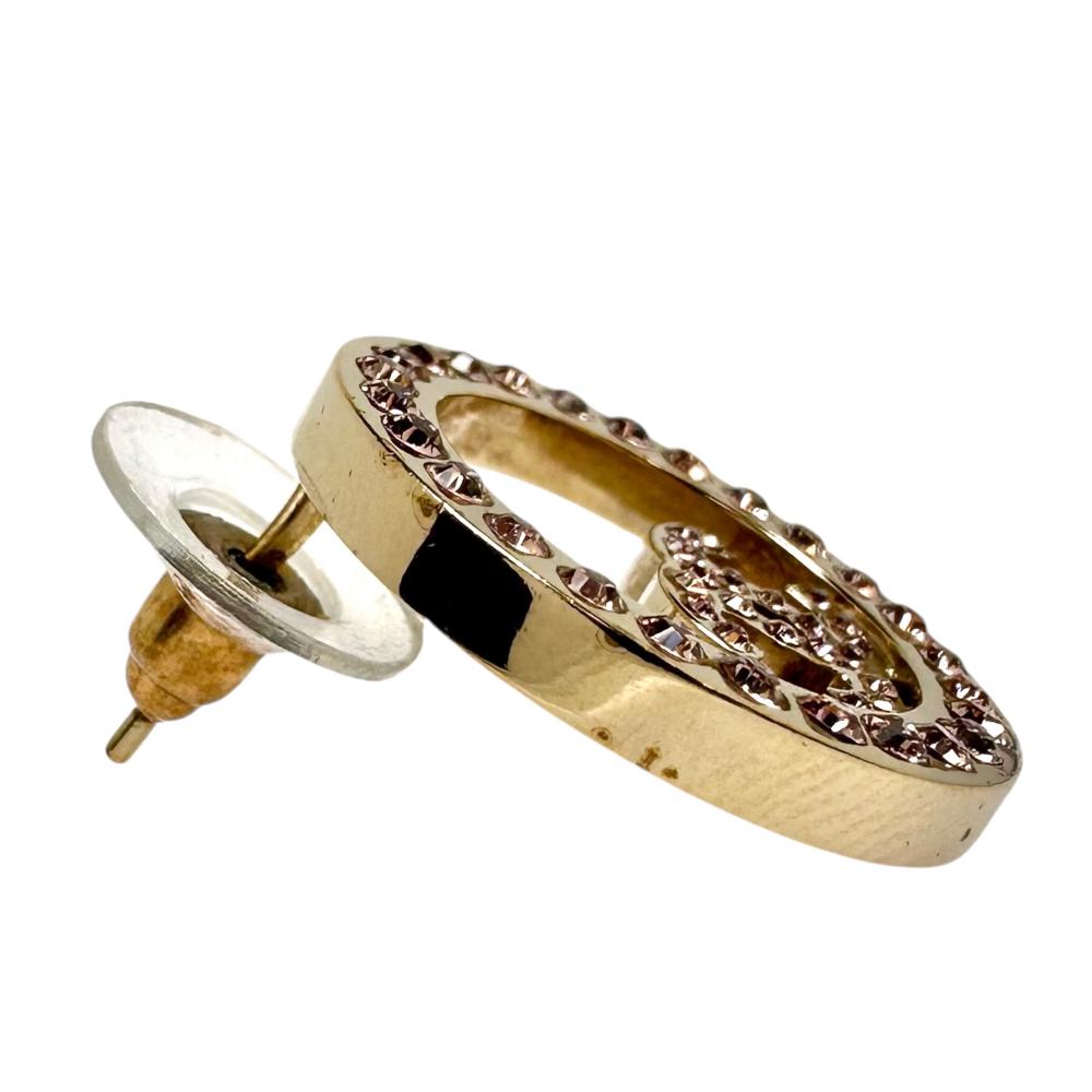 CHANEL/シャネル】 片耳のみ ココマーク ピアス GP/ラインストーン 4.2