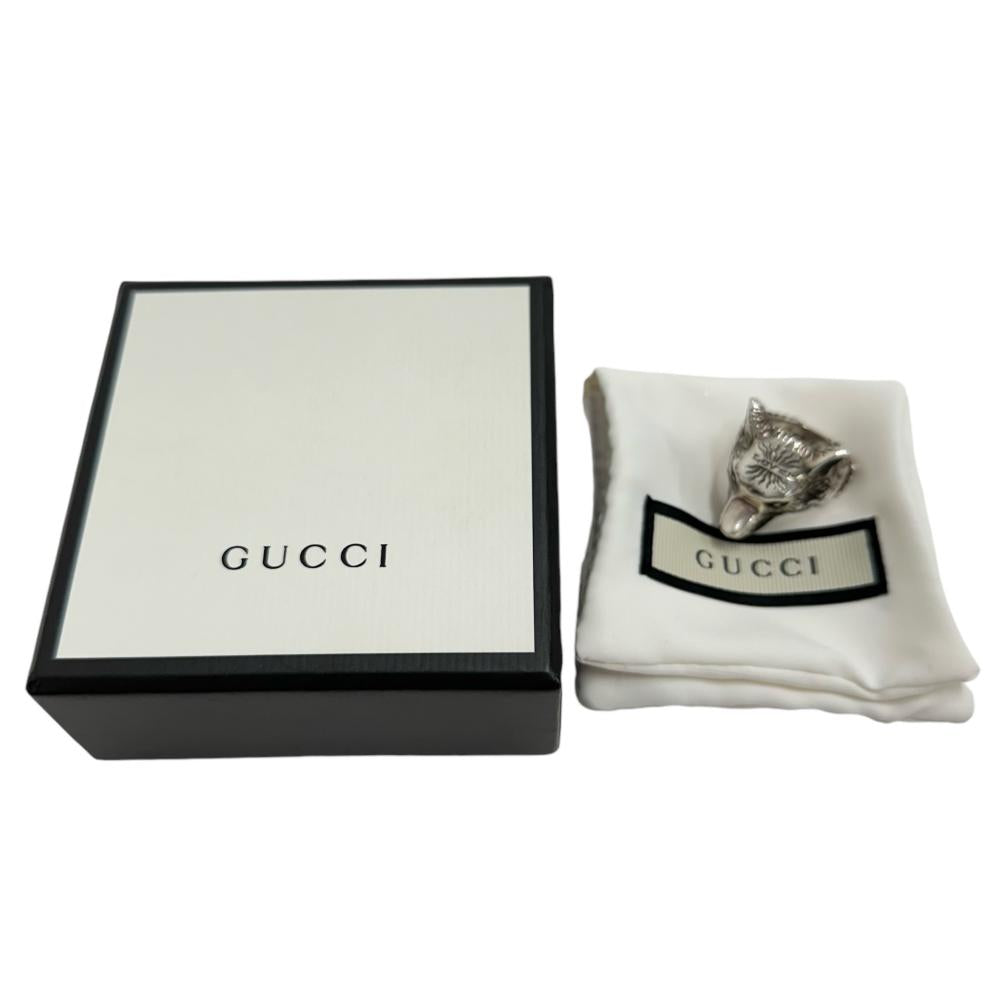 18号【GUCCI/グッチ】 リング・指輪 ウルフヘッド リング シルバー925 18.7g 19 シルバー メンズ 【中古】【真子質店】【 –  真子質店 PawnShopMAKO