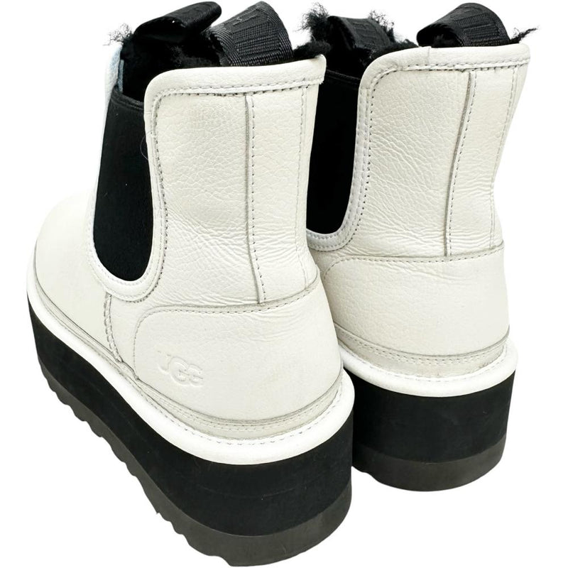 【UGG/アグ】 1130533 ニューメル プラットフォーム チェルシー　厚底 ブーツ レザー ホワイト/ブラック レディース【中古】【真子質店】【GD】




【Mox】