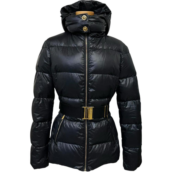 ★★最終特価品【VERSACE/ヴェルサーチ】 Medusa（メドゥーサ） ベルト付きダウンコート ショート丈 ダウンジャケット ポリエステル/ダウン ブラック レディース【中古】【真子質店】【GD】




【MaTx】