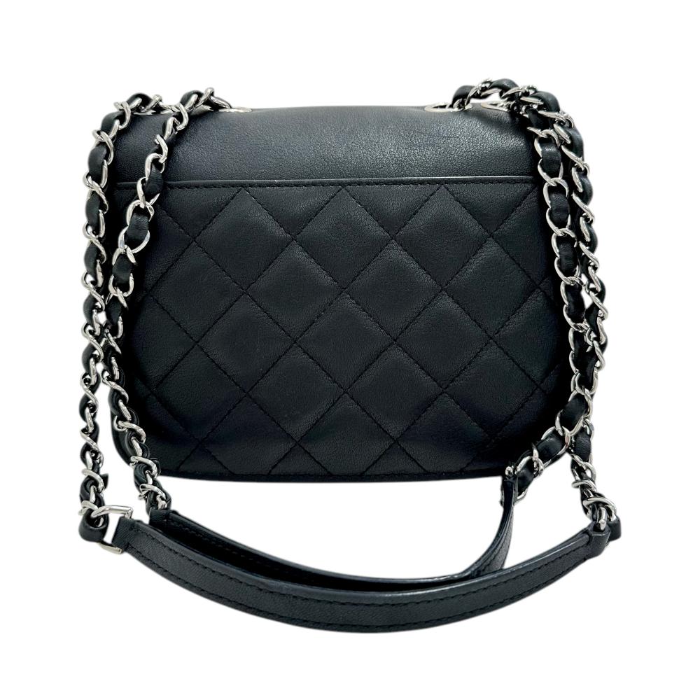 CHANEL かごバッグ vintageレアシャネルGカード、袋、箱付中古❗️ CHANEL/シャネル】 ハーフココ チェーン Gカード/Sシール有