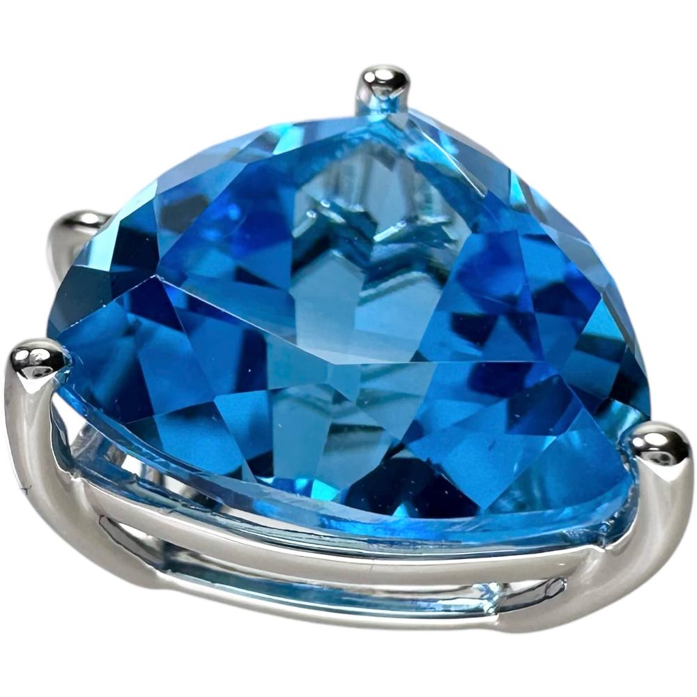 ブルートパーズ 11.00ct ペンダントトップ Pt950プラチナ 5.2g 