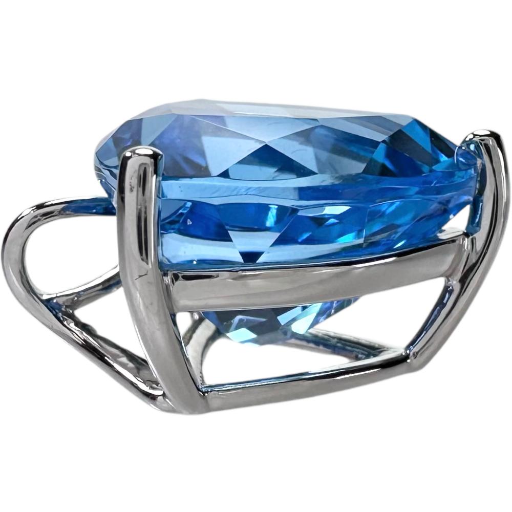 ブルートパーズ 11.00ct ペンダントトップ Pt950プラチナ 5.2g 