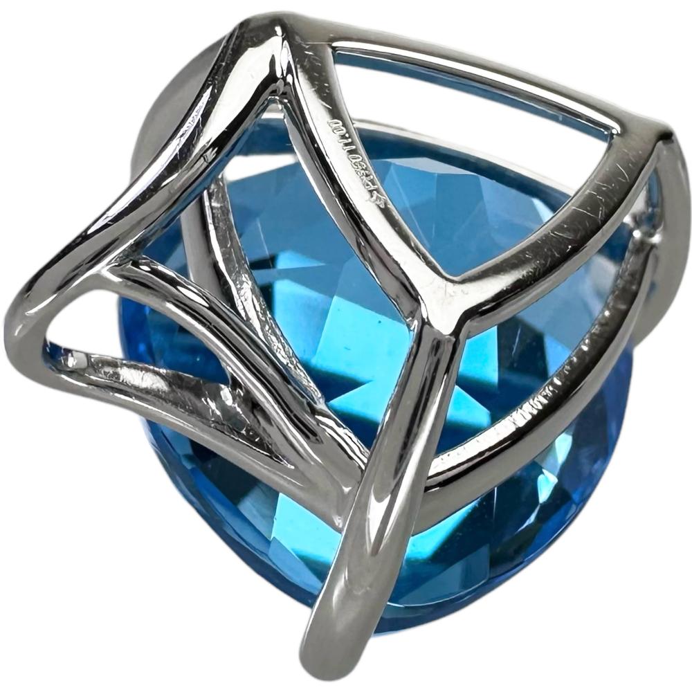 ブルートパーズ 11.00ct ペンダントトップ Pt950プラチナ 5.2g 