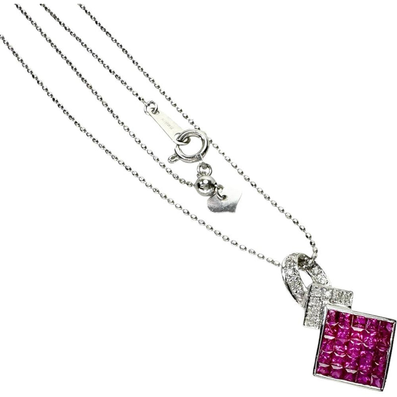 ミステリー/ミステリーセッティング ルビー 1.00ct ダイヤモンド 0.07ct ネックレス K18WGホワイトゴールド 18金 2.8g 46cm レディース
【中古】【真子質店】【NN】




【DxK】